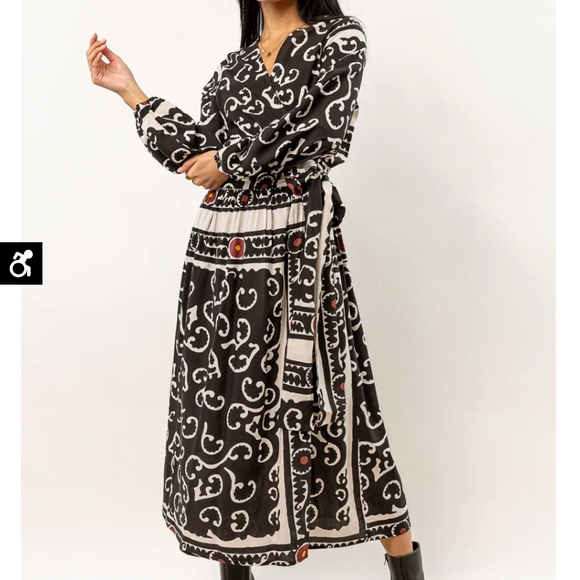 BOHME Porter Wrap Midi Dress - Picture 2 of 6